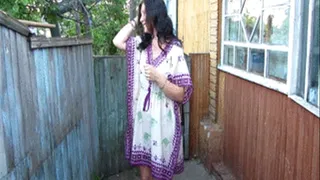 Russian girl pissing standing)