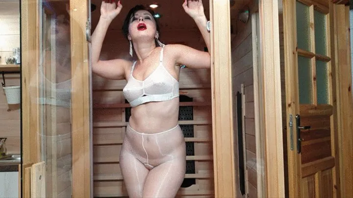 Panythosed in the sauna - part 1 in