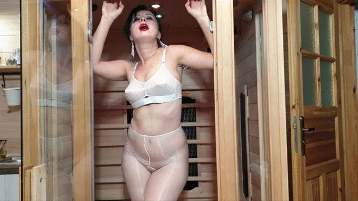 Panythosed in the sauna - part 2 in