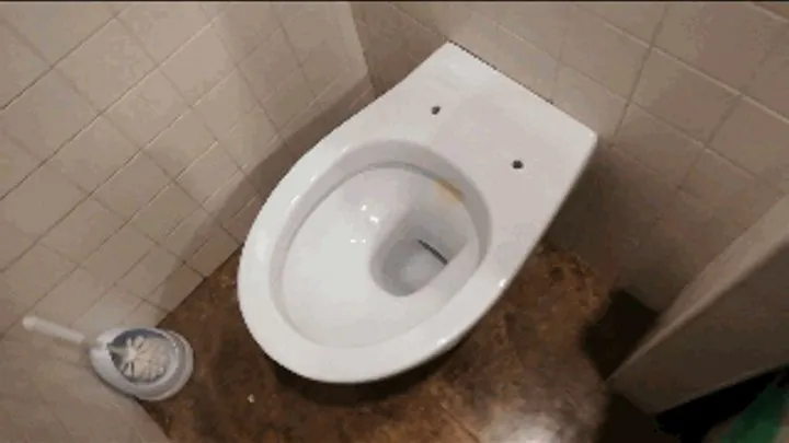 Standing Pee in a Public Toilet