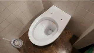 Standing Pee in a Public Toilet