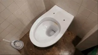 Standing Pee in a Public Toilet