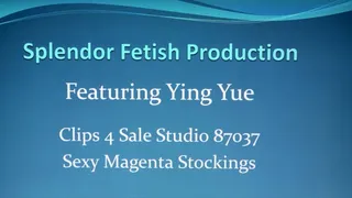 Sexy Magenta Stockings with Yìng Yuè