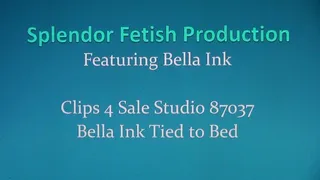 Bella Ink Tied Spread Eagle and to Orgasm