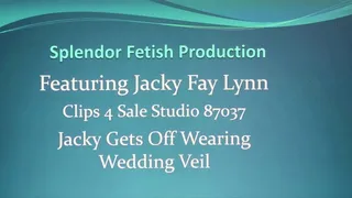 Jacky Fay Lynn Wearing Wedding Veil Gets Off