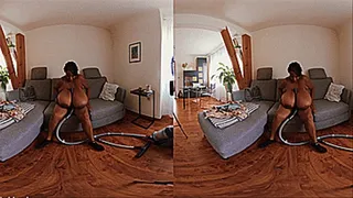 VR 180 3D - Pam is cleaning the Living Room (Clip No 2627