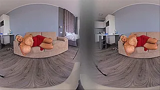 VR180 3D - Titplay on the Sofa with Maja and Roxi (Clip No 2447 - )