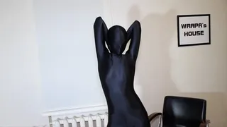 Black Zentai Girl in the Dressing Room