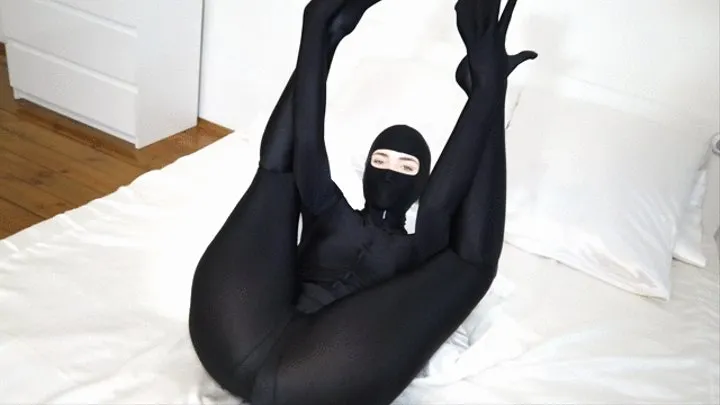 Black Zentai Ninja Orgasm