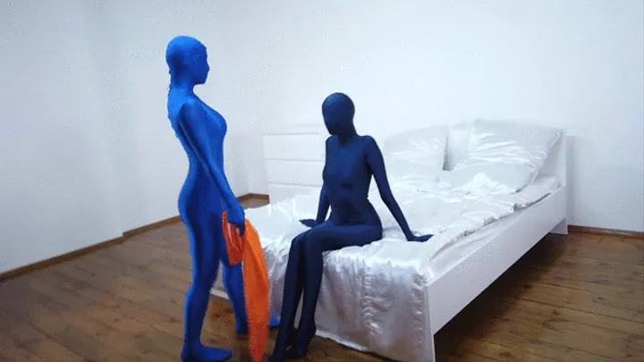 Zentai Girls and Orange Sack