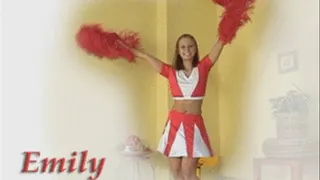 18 year old Cheerleader practising her moves and fucking herself with an electric massager Clip 1