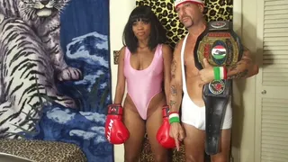 KING of INTERGENDER SPORTS EBONY MILF VS THE PORNSTAR CHAMPION IN MIXED MATCH BJ & SEX