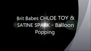 Brit Babes CHLOE TOY & SATINE SPARK - Balloon Popping