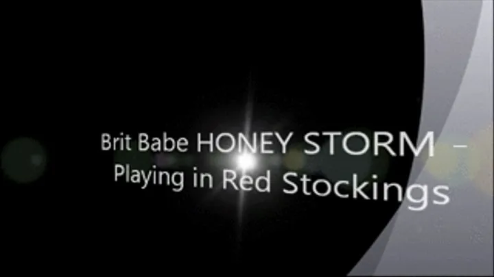 Brit Babe HONEY STORM - Playing in Red Boots