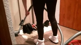 Vacuuming all flat!