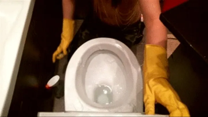 Cleaning toilet