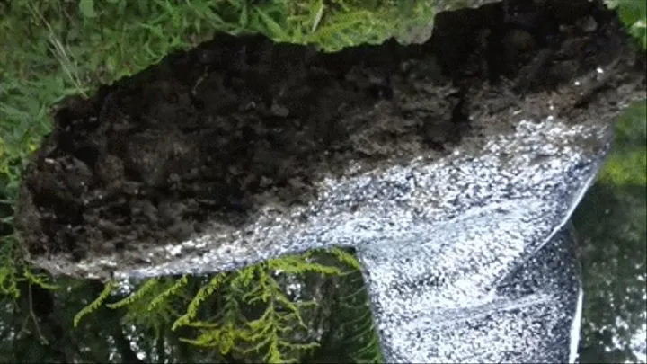 Rubber boots in heavy mud