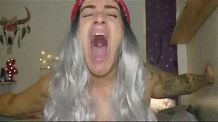 Tits yawning