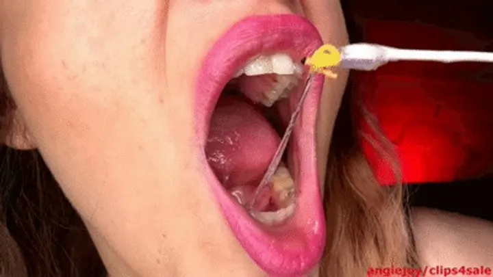 Cleaner of her tonsils and uvula