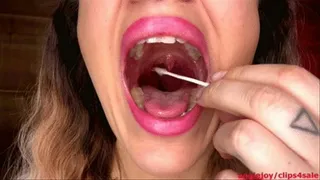 Cleaner of her tonsils and uvula
