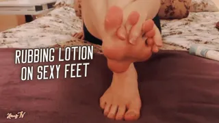 Rubbing Lotion on Sexy Feet and Toes - Foot Fetish by HannyTV
