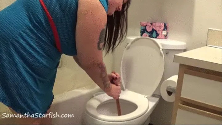 Clogged Toilet Plunger Fuck!