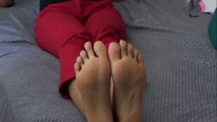 Shy Indian feet (foot posing and brief tickle test)