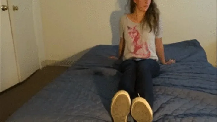 College cutie has her shoes and socks removed for tickling part 1