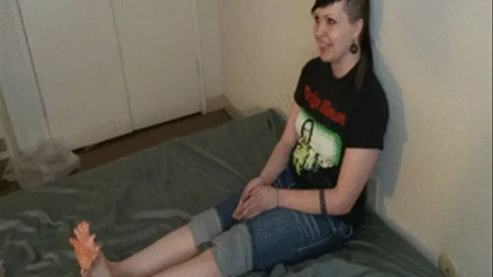 "Footjobs are digusting!" Punk girl dominates and teases with her feet