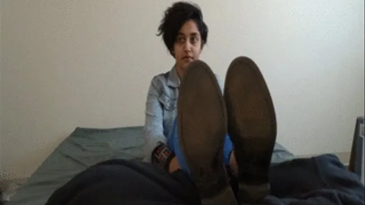 Indian college cutie's first foot fetish video shoot part 1 (shoe removal) repost