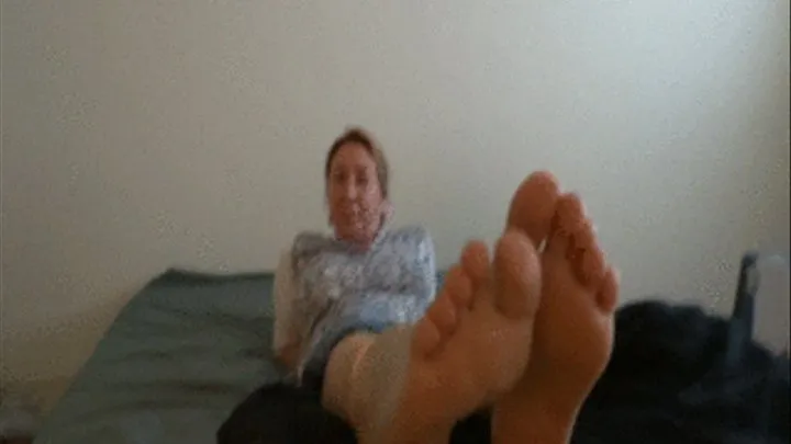 Mature business woman shows her feet part 3 (more tickling and foot worship)