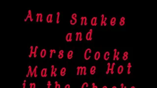 Anal Snakes and Horse Cocks Make me Hot in the Cheeks Part 2