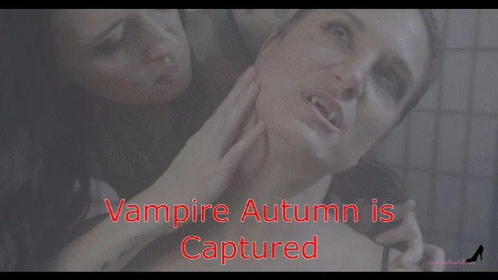 Vampire Autumn Bodell is Captured By Kristy Lee - Vampire Hunter Gives Throat Play With Neck Licking and Neck Biting But Gets Vampire Biting