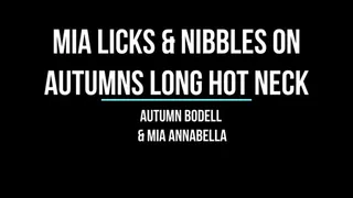 Mia Licks and Nibbles on Autumns Hot Neck