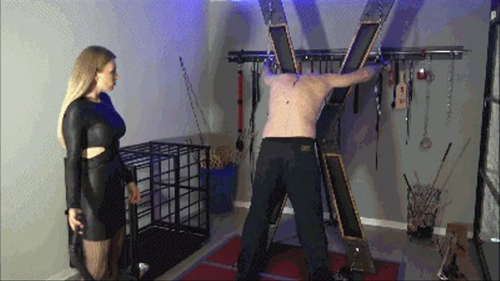 GABRIELLA - One day at 'Le Prisonnier club' - HARD whipping, scratching