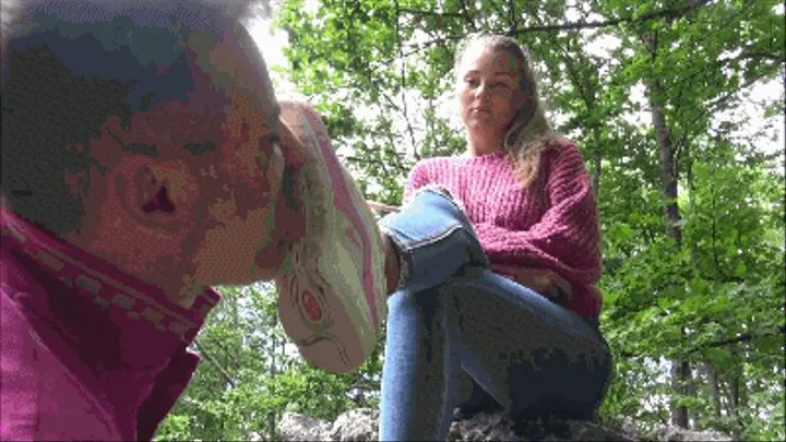 GABRIELLA - Holidays with the slave - OUTDOOR sneakers licking