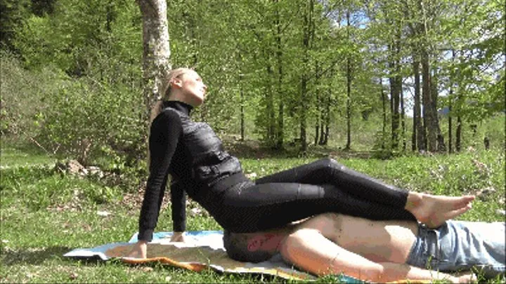 GABRIELLA - A trip to the mountain - OUTDOOR Full weight face sitting and smothering