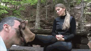 GABRIELLA - A trip to the mountain - OUTDOOR Dirty feet licking (EXTREME CRAZY CLIP!)