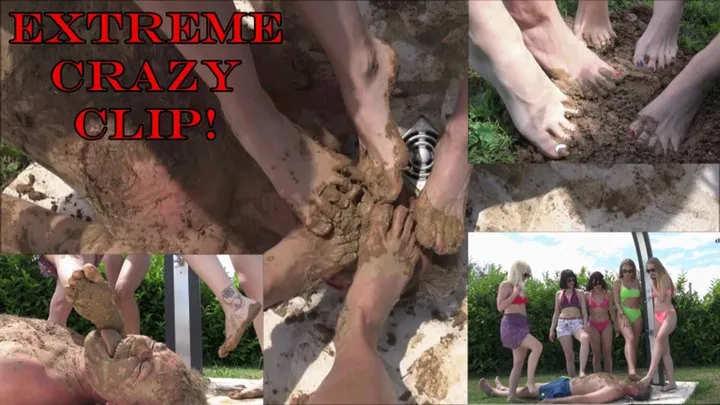 THE FEMDOM VILLA - EXTREME muddy feet licking (CRAZY CLIP!!!)