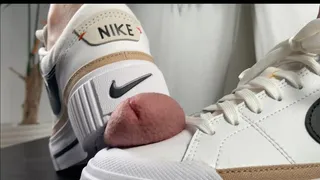 A Shoejob Dream in Nike Court Legacys - Cockcrush and Humiliation - Foodcrush on Cock - Giantess and POV Views - Sneaker fetish - multiedit including upskirt and giantess scenes