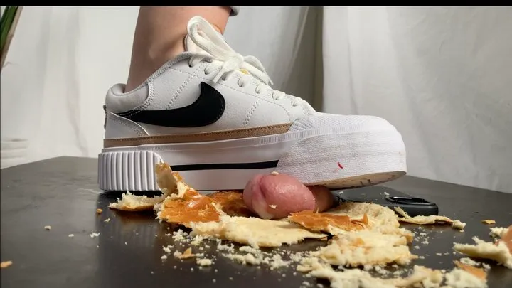 A Shoejob Dream in Nike Court Legacys - Cockcrush and Humiliation - Foodcrush on Cock - Giantess and POV Views - Sneaker fetish - multiedit including upskirt scenes