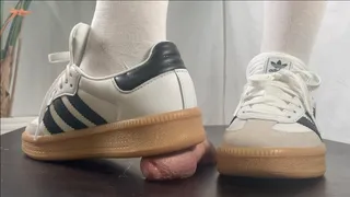 A Shoejob and Sneaker fetish dream comes true - Shoejob and CBT from a Football Fangirl in Adidas Samba Sneakers - Sneaker fetish and POV Views - Multicam edit