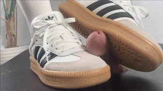 A Shoejob and Sneaker fetish dream comes true - Shoejob and CBT from a Football Fangirl in Adidas Samba Sneakers - Sneaker fetish and POV Views - Slavecam only