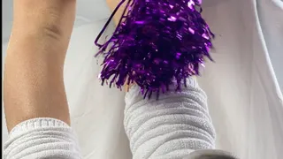 A Shoejob Date with a Cheerleader in Reebok Freestyle Sneakers and Slouch socks - CBT, Shoejob and POV Views - Huge cumshot - multiedit