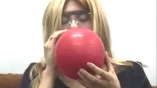 Cathy blow to pop balloon fetish