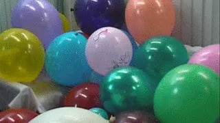 Cathy big balloon blow