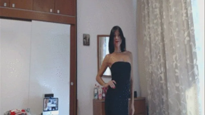 BLACK DRESS MASTURBATION