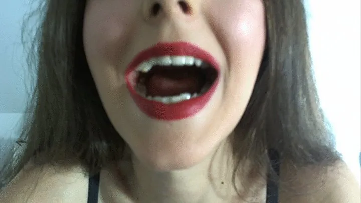 red lips mouth fetish