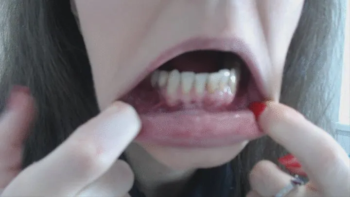 Mouth fetish and gums checking