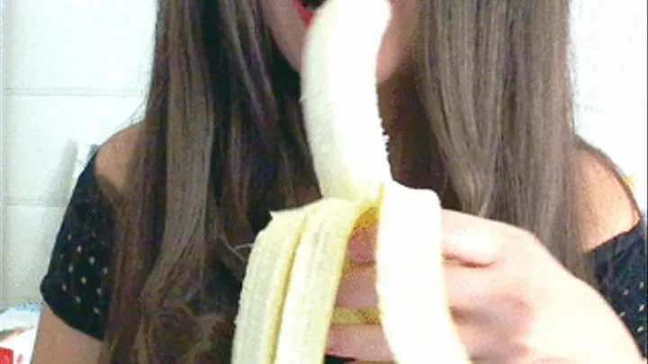 Banana fun in my mouth